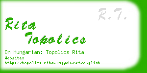 rita topolics business card